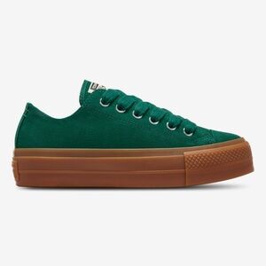 Converse Emerald Canvas Platform Sneakers